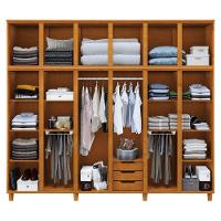 Guarda Roupa Casal 12 Portas 3 Gavetas Mel - 2