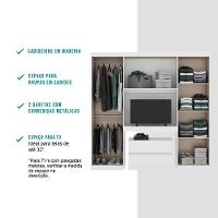 Guarda Roupa Casal 6 Portas 2 Gavetas Branco C/ Escrivaninha - 6
