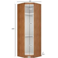 Modulo Obliquo P/ Guarda-roupa Com 1 Porta Cumaru/fendi - 3