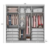 Modulo Para Guarda Roupa Com 6 Portas E 8 Gavetas Branco - 3