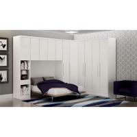 Modulo Para Guarda Roupa Com 6 Portas E 8 Gavetas Branco - 4