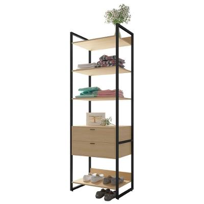 Guarda Roupa Closet 2 Gavetas Indy F02 Nature Texturizado