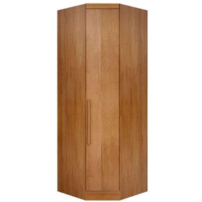 Módulo Canto Guarda Roupa Casal Safira 1 Porta Bater Cumaru MDF