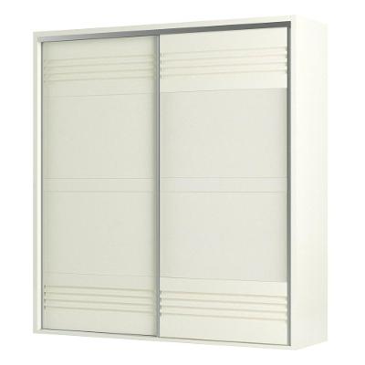 Guarda Roupa Casal TW602 2 Portas de Correr 2 Gavetas Freijó - Off White MDF