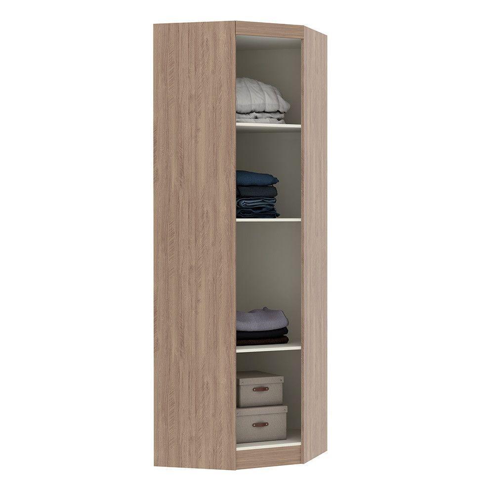 Guarda Roupa Modulado Canto Oblíquo 1 Porta 3 Prateleiras - 4