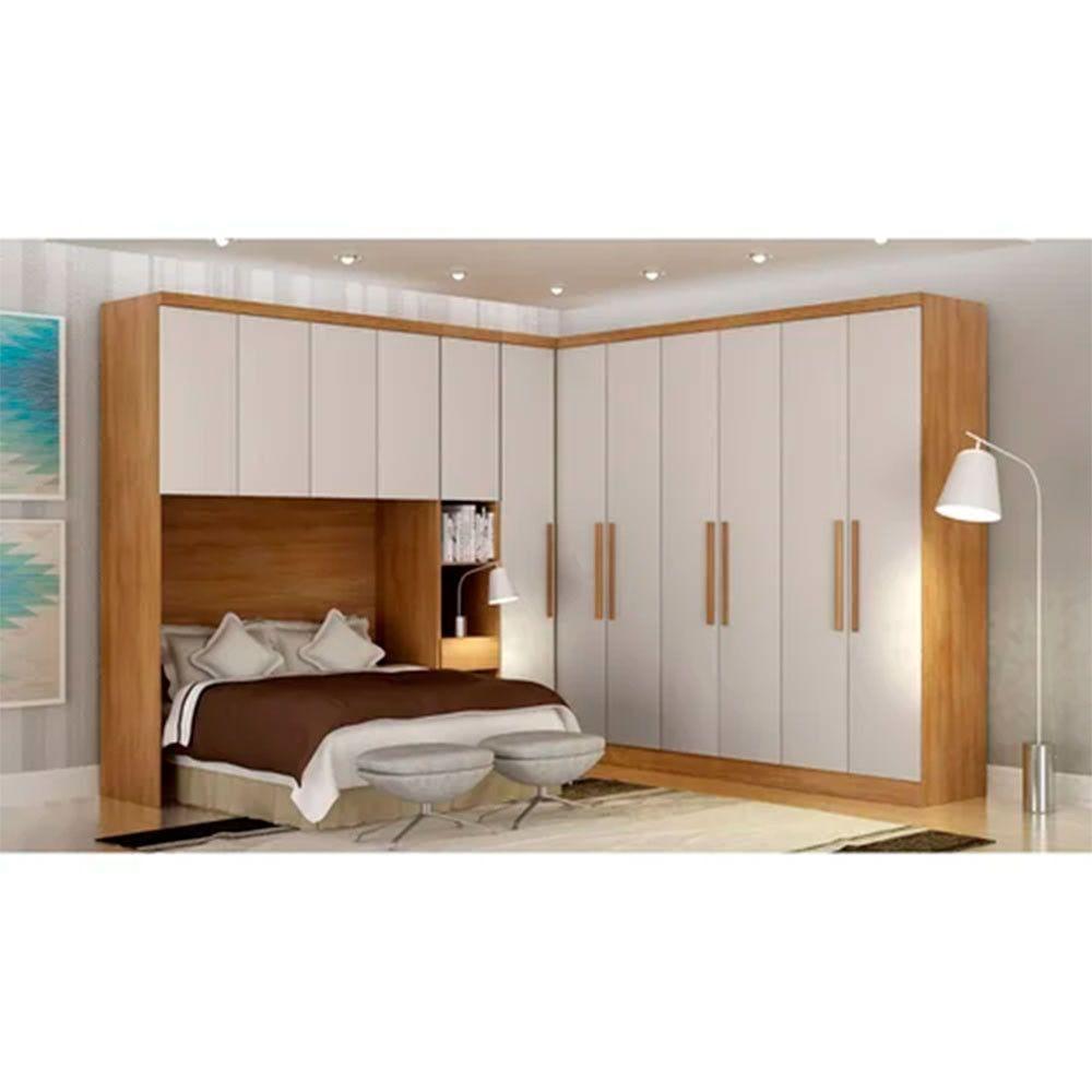 Modulo P/ Guarda Roupa Com 6 Portas E 8 Gavetas Cumaru/fendi - 7