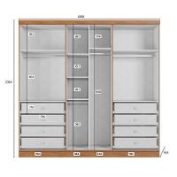 Modulo P/ Guarda Roupa Com 6 Portas E 8 Gavetas Cumaru/fendi - 3