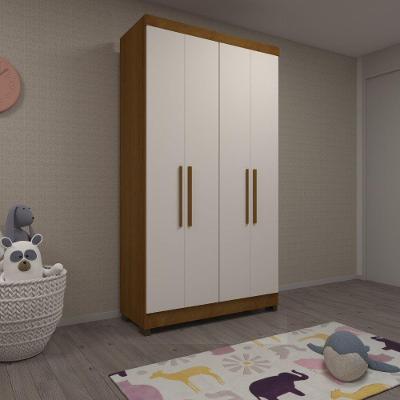 Guarda Roupa Casal Genova 4 Portas de Bater 2 Gavetas Freijó Com Areia