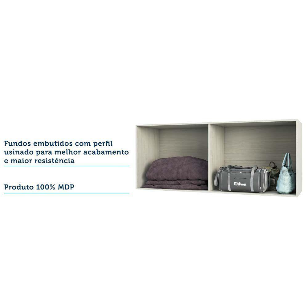Guarda Roupa Sapateira Modulado 50cm 1 Porta Alpes Luciane Móveis Branco Pf Com Rosa Pf - 3