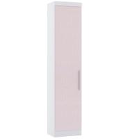 Guarda Roupa Sapateira Modulado 50cm 1 Porta Alpes Luciane Móveis Branco Pf Com Rosa Pf - 6