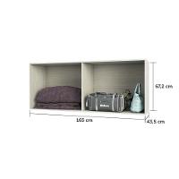 Guarda Roupa Sapateira Modulado 50cm 1 Porta Alpes Luciane Móveis Branco Pf Com Rosa Pf - 2