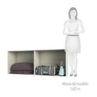 Guarda Roupa Sapateira Modulado 50cm 1 Porta Alpes Luciane Móveis Branco Pf Com Rosa Pf