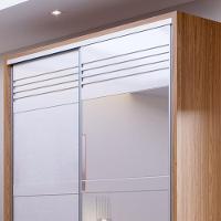 Guarda Roupa Solteiro Com Espelho 179Cm 2 Portas 100% Mdf Tw601E Freijó-Off White - 3