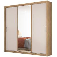 Guarda Roupa 3 Portas 2 Gavetas Amendola/Off White - 1