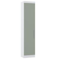 Guarda Roupa Sapateira Modulado 50cm 1 Porta Alpes Luciane Móveis Branco Pf Com Verde Pf - 5