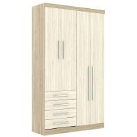 Guarda Roupa Modulado 4 Portas 4 Gavetas 193 Master Avelã Rústico Ártico Rústico - 1