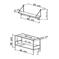 Conjunto Hall De Entrada Banco E Prateleira 27896 Linha Tube - 5