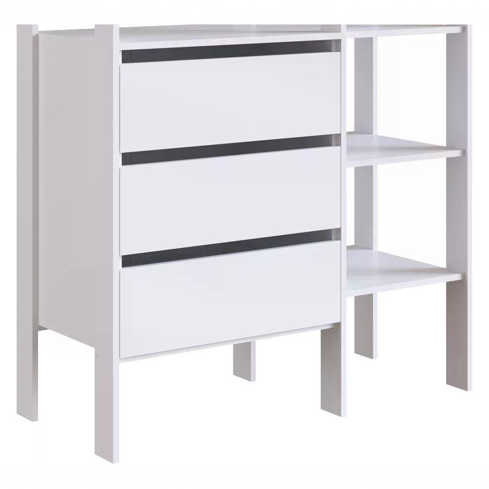 Closet 03 Gavetas Db001 Branco Pp Milani Store Branco - 5