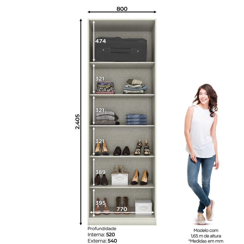 Guarda Roupa Modulado 2 Portas Cabideiro - 6