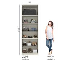 Guarda Roupa Modulado 2 Portas Cabideiro - 6