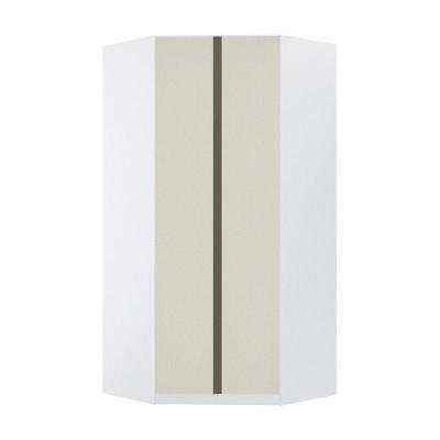 Guarda Roupa Closet de Canto Prime 2 Portas Bater Branco FF com Kashmir MDP