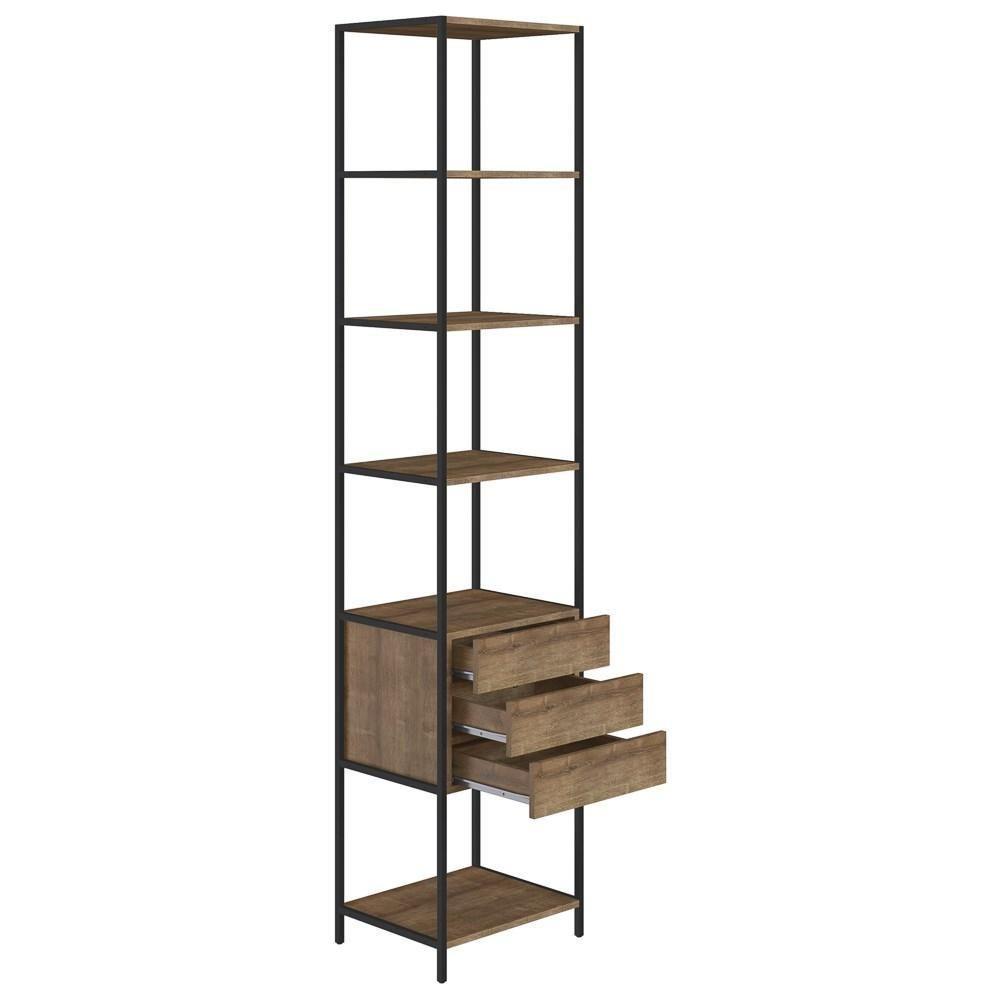 Quarto Modulado 2 Módulos Industrial Quadra Base Preto - 4