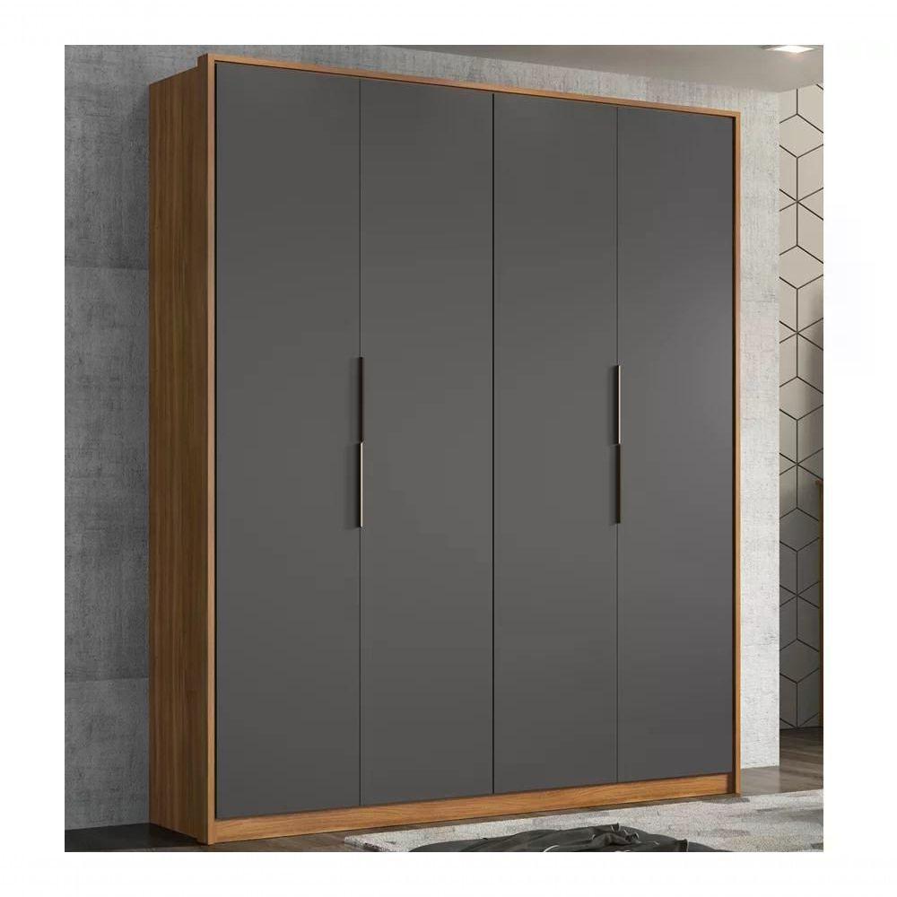 Guarda Roupa Casal 4 Portas Atore Amendola Grafito - 1