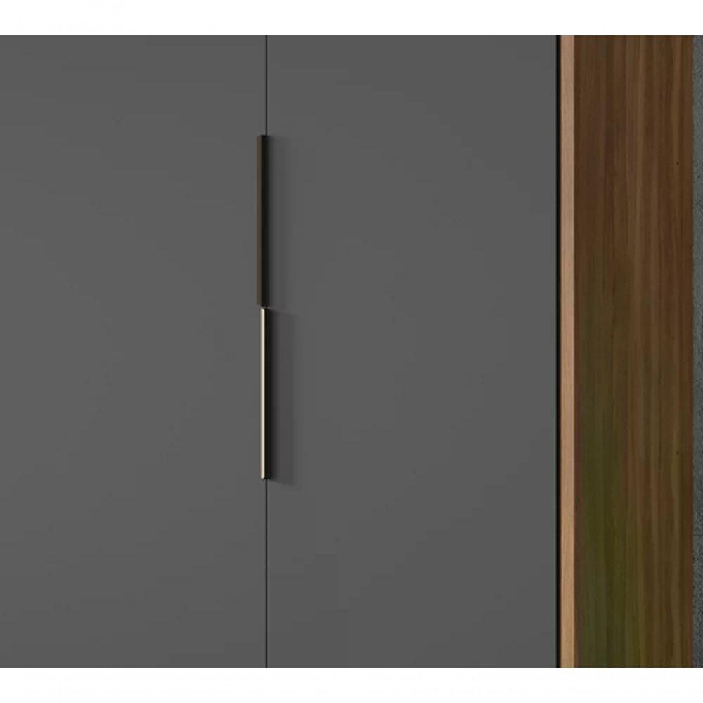 Guarda Roupa Casal 4 Portas Atore Amendola Grafito - 4