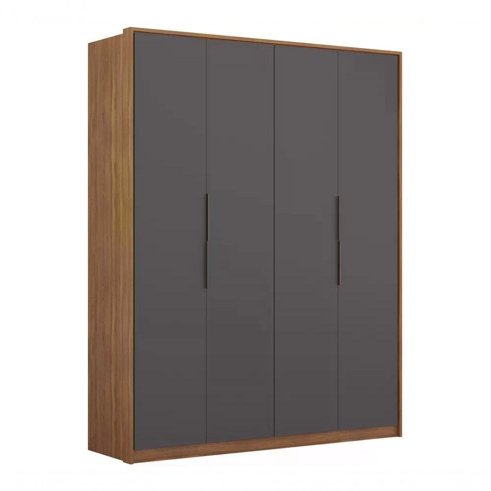 Guarda Roupa Casal 4 Portas Atore Amendola Grafito - 9