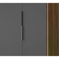 Guarda Roupa Casal 4 Portas Atore Amendola Grafito