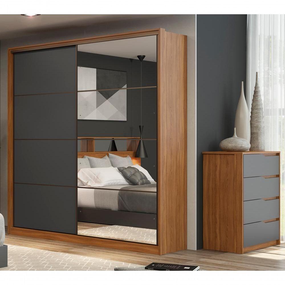 Conjunto Guarda Roupa Belga Com Espelho E Comoda Atria Amend - 9