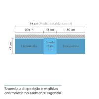 Guarda Roupa 1 Porta 4 Prateleiras Com 2 Escrivaninhas Avelã Rústico - 6