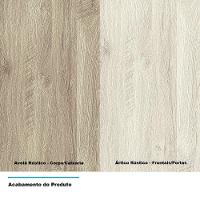 Guarda Roupa 1 Porta 4 Prateleiras Com 2 Escrivaninhas Avelã Rústico - 9