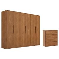 Conjunto Guarda Roupa Atrice E Comoda Atria Amendola Demarte - 1