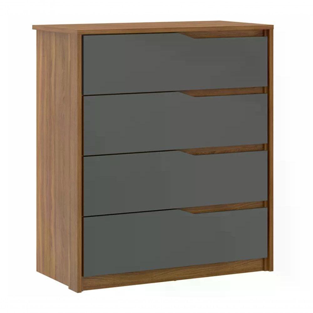 Conjunto Guarda Roupa Atore E Comoda Atria Amendola Grafito - 3