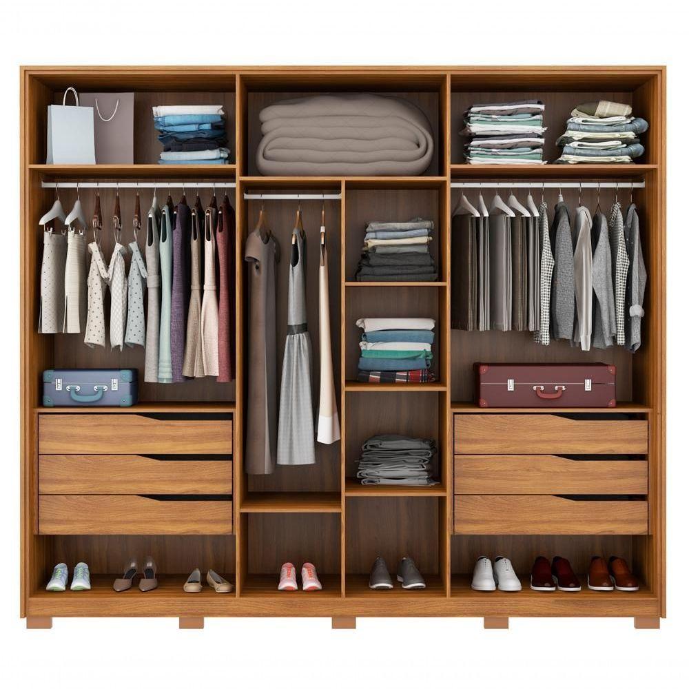 Guarda Roupa Casal 6 Portas Com Pes Atrice Amendola Demartez - 8
