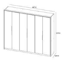 Guarda Roupa Casal 6 Portas Com Pes Atrice Amendola Demartez - 7