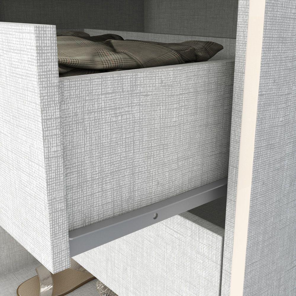 Guarda Roupa Casal 06 Portas 03 Gavetas Lima Henn Off White Nature - 5