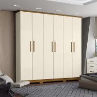 Guarda Roupa Casal 06 Portas 03 Gavetas Lima Henn Off White Nature - 1
