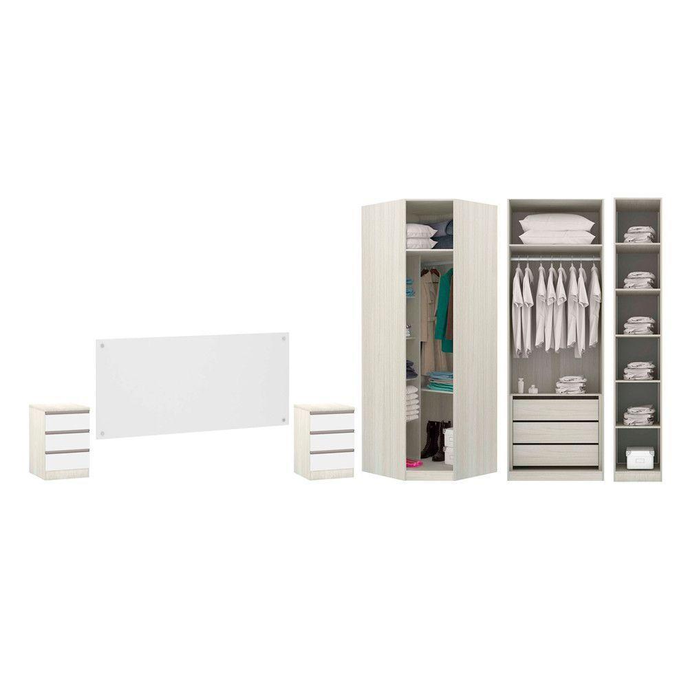 Quarto De Com Guarda Roupa Cabeceira E Mesa De Cabeceira - 10