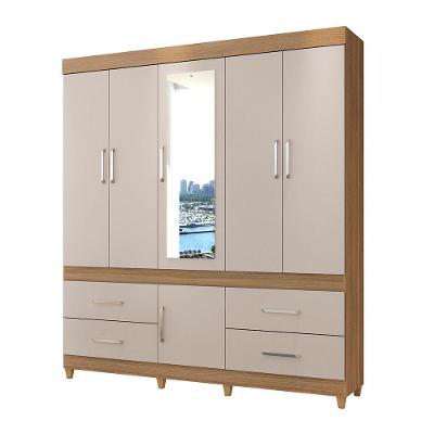 Guarda Roupa Casal 6 Portas Guarujá 64720 Off White