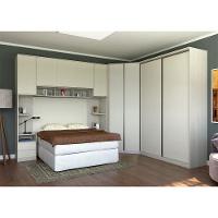 Guarda Roupa Canto 9 Portas E 10 Gavetas Crema Com Kashmir - 1