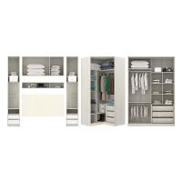 Guarda Roupa Canto 9 Portas E 10 Gavetas Crema Com Kashmir - 7