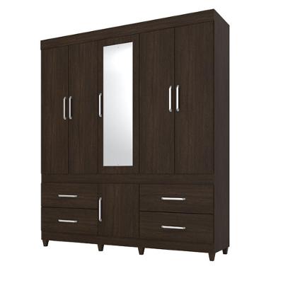Guarda Roupa Casal 6 Portas Guarujá 64720 ébano Touch