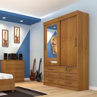 Guarda Roupa 2 Portas 6 Gavetas Com Espelho cinamomo - 5