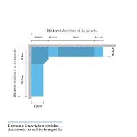 Guarda Roupa Casal De Canto Vidro Reflecta 9 Portas Crema - 5