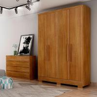 Guarda Roupa Quartzo 4 Portas 2 Gavetas Com 6 Pés Cumaru - 1