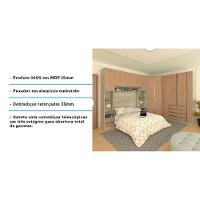 Guarda Roupa Canto 11 Portas E 11 Gavetas Crema Com Cumaru