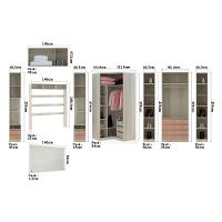 Guarda Roupa Canto 11 Portas E 11 Gavetas Crema Com Cumaru - 6