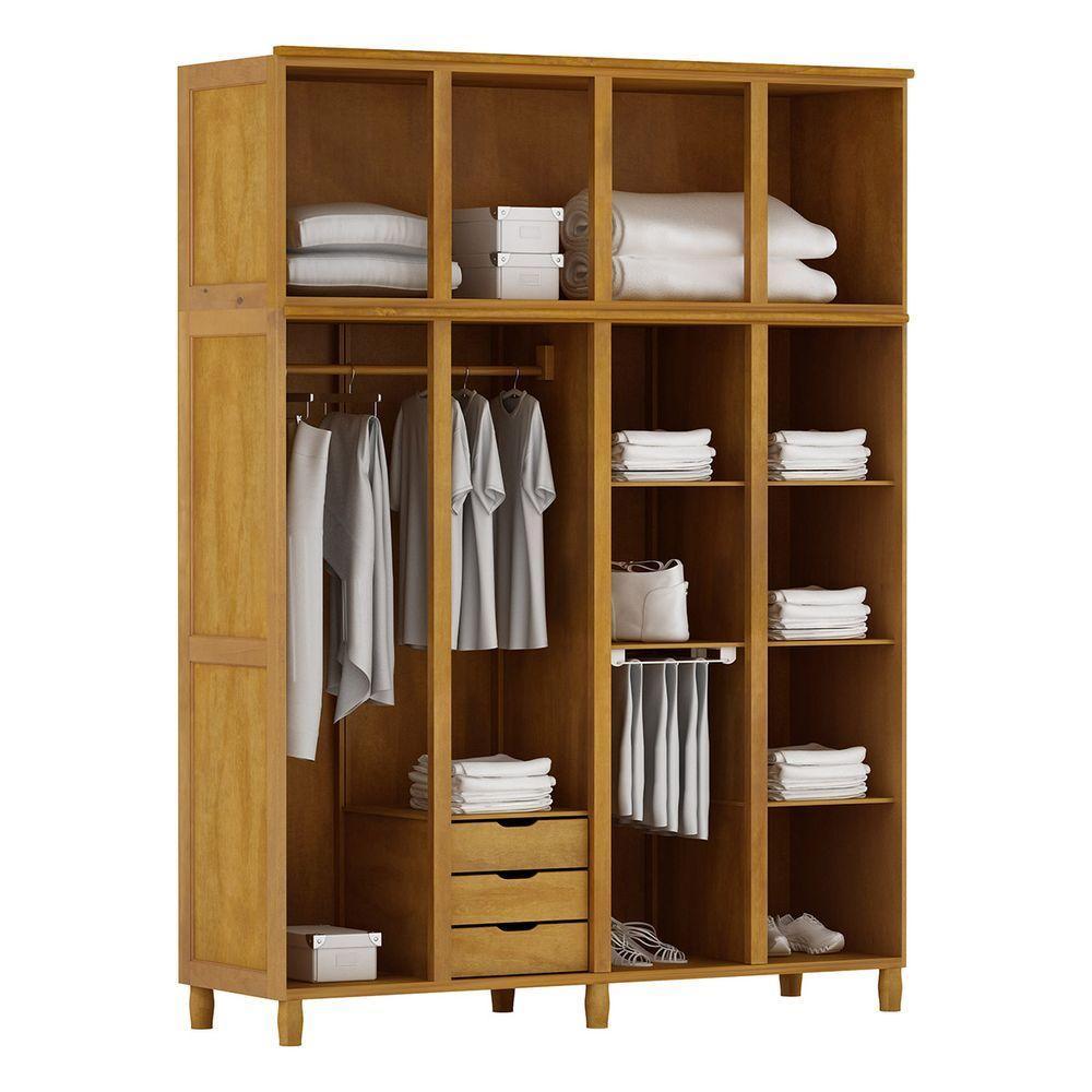 Conj De Quarto Guarda-roupa 8 Portas C/ Cômoda Mel - 3